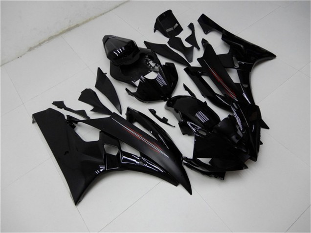 2006-2007 Glossy Black Matte Black Yamaha YZF R6 Motorcycle Fairing Kits Canada