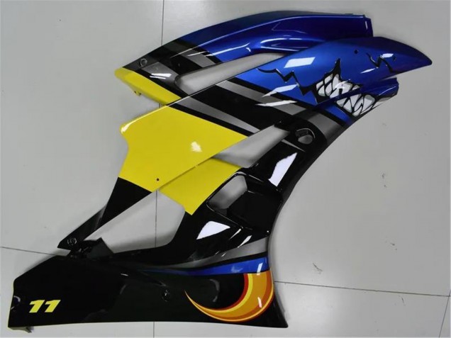 2006-2007 Blue Yellow Glossy Black Shark Yamaha YZF R6 Motorcycle Fairings Canada