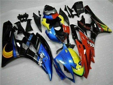 2006-2007 Yellow Blue Red Glossy Black Shark Yamaha YZF R6 Motorcycle Fairings Canada