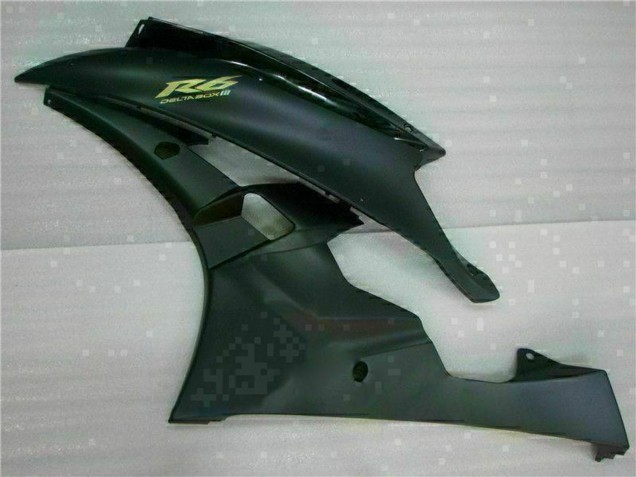 2006-2007 Glossy Black Matte Black Gold Decals Yamaha YZF R6 Motorcycle Fairings Canada