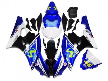 2006-2007 Blue White Black Green MoviStar ENEOS Yamalube 46 Yamaha YZF R6 Motorcycle Fairings Canada