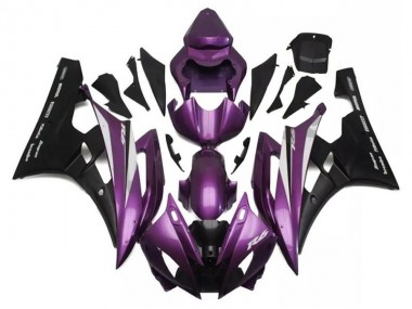 2006-2007 Purple Matte Black Santander Yamaha YZF R6 Motorcycle Fairings Canada