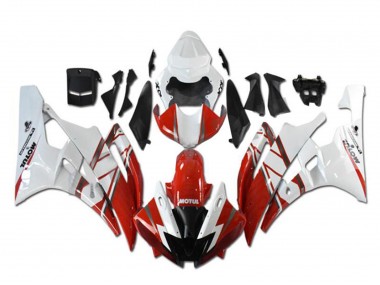 2006-2007 White Red Black Motul Michelin Yamaha YZF R6 Motorcycle Fairings Canada