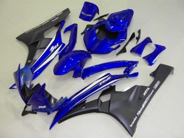 2006-2007 Blue White Matte Black Motul Yamaha YZF R6 Motorcycle Fairings Canada