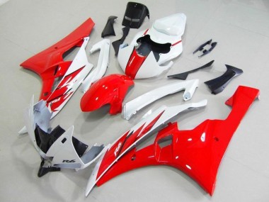 2006-2007 White Red Yamaha YZF R6 Bike Fairings Canada