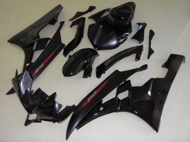 2006-2007 Glossy Black Matte Black Red OEM Style Yamaha YZF R6 Motorcycle Fairings Canada