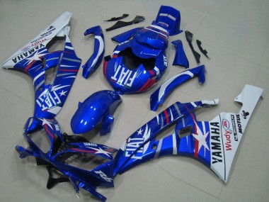 2006-2007 White Blue Fiat Motul Michelin Yamaha YZF R6 Motorcycle Fairings Canada