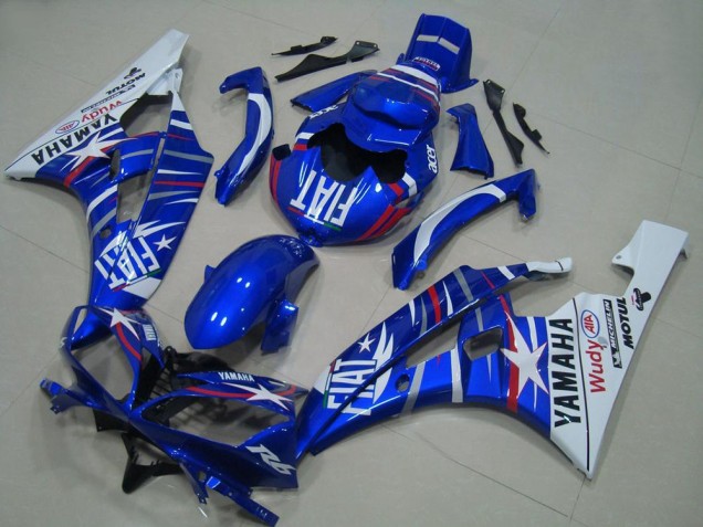 2006-2007 White Blue Fiat Motul Michelin Yamaha YZF R6 Motorcycle Fairings Canada