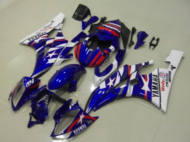 2006-2007 White Blue Red Motul Michelin Yamaha YZF R6 Motorcycle Fairings Canada