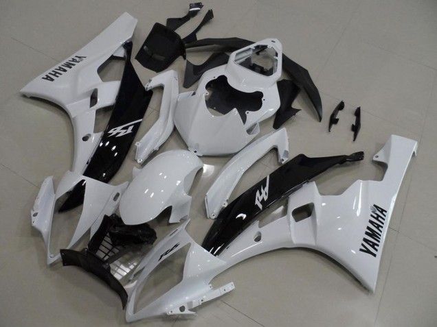2006-2007 White Glossy Black Yamaha YZF R6 Motorcycle Fairings Canada