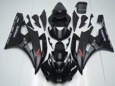 2006-2007 Glossy Black Matte Black Red Motul Michelin Yamaha YZF R6 Motorcycle Fairings Canada