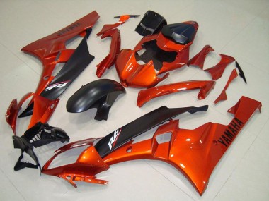 2006-2007 Orange Matte Black Yamaha YZF R6 Motorcycle Fairing Canada