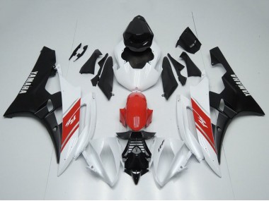 2006-2007 White Red Matte Black Yamaha YZF R6 Motorcycle Fairing Canada