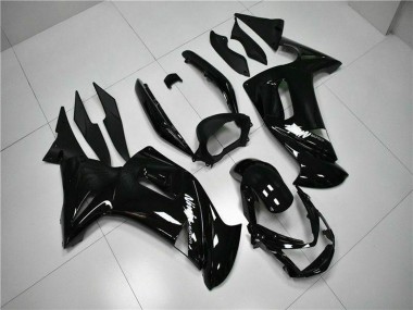 2006-2008 Glossy Black White Kawasaki EX650 Motorcycle Fairings Canada