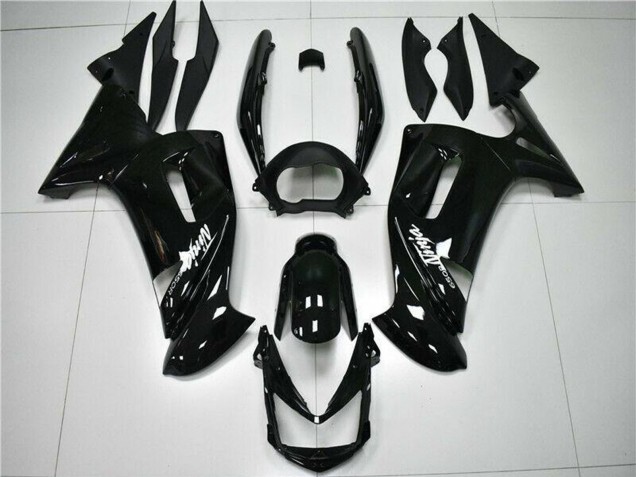 2006-2008 Glossy Black White Kawasaki EX650 Motorcycle Fairings Canada
