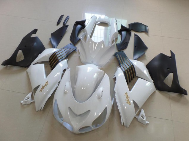 2006-2011 White Matte Black Gold Ninja Kawasaki ZX14R ZZR1400 Motorcycle Fairings Canada
