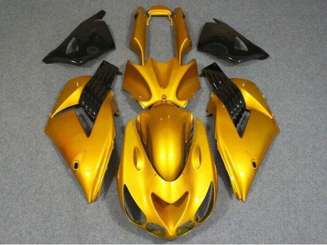 2006-2011 Gold Glossy Black Kawasaki ZX14R ZZR1400 Motorcycle Fairings Canada