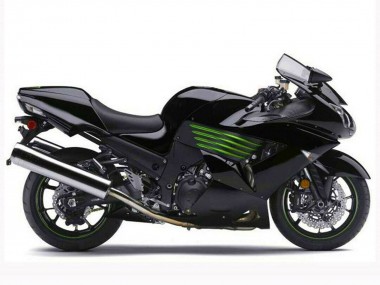 2006-2011 Glossy Black Green Kawasaki ZX14R ZZR1400 Motorcycle Fairings Canada