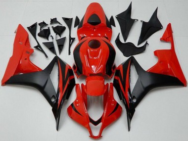2007-2008 Red Matte Black Honda CBR600RR Bike Fairings Canada