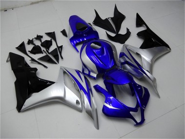 2007-2008 Silver Blue Glossy Black OEM Style Honda CBR600RR Motorcycle Fairings Canada