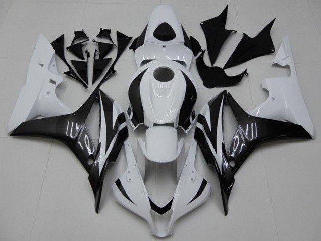 2007-2008 White Glossy Black Honda CBR600RR Bike Fairings Canada
