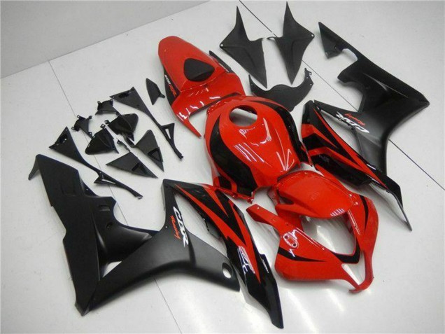 2007-2008 Red Matte Black with Decals Honda CBR600RR Motorcycle Fairings Canada