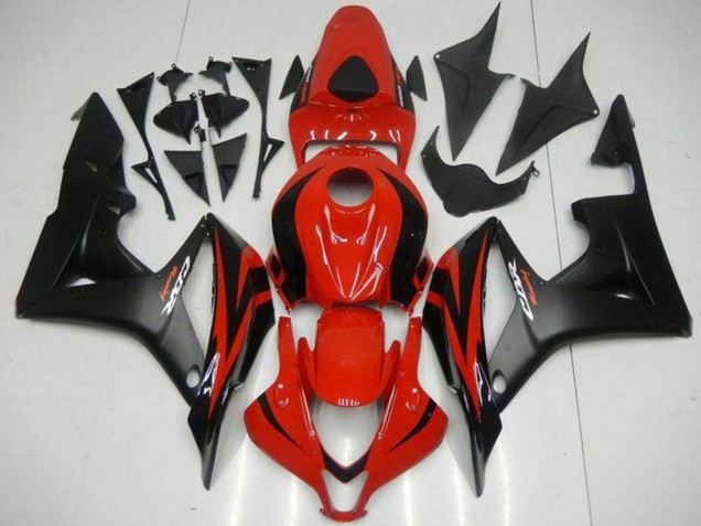 2007-2008 Red Matte Black with Decals Honda CBR600RR Motorcycle Fairings Canada