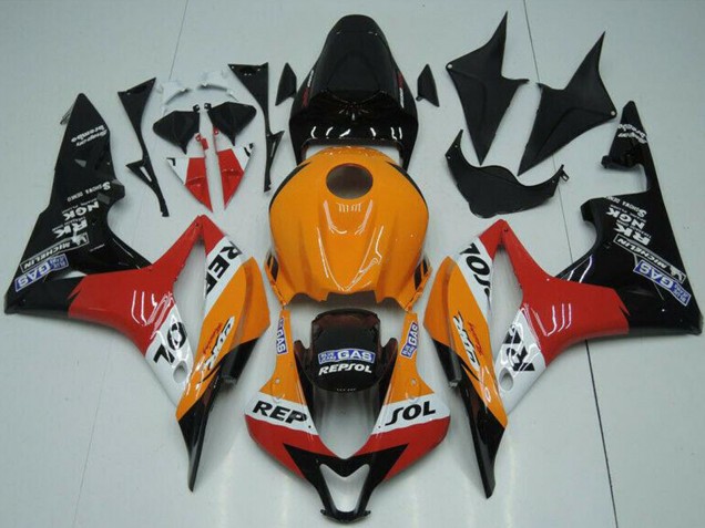 2007-2008 Orange White Red Glossy Black Repsol Honda CBR600RR Bike Fairings Canada