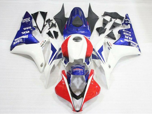 2007-2008 White Red Blue HRC Honda CBR600RR Motorcycle Fairing Kits Canada