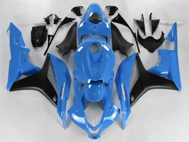2007-2008 Light Blue Glossy Black Honda CBR600RR Motorcycle Fairing Canada