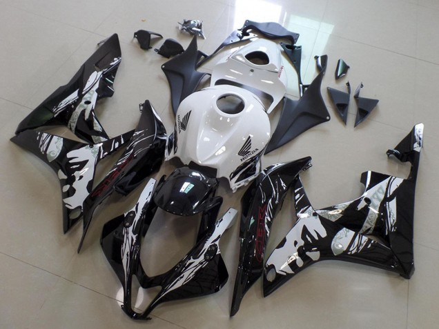 2007-2008 White Glossy Black Leyla Honda CBR600RR Motorcycle Fairings Canada