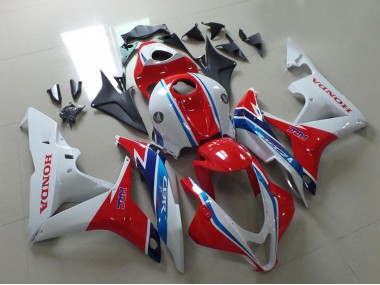 2007-2008 White Red Light Blue HRC Honda CBR600RR Motorcycle Fairings Canada