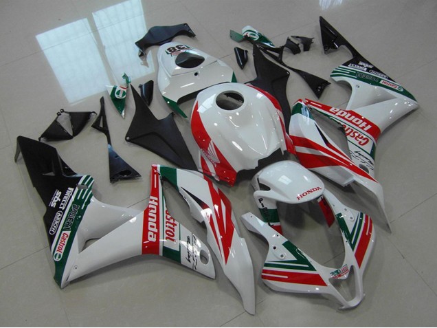 2007-2008 White Red Green Glossy Black Castrol 38 Honda CBR600RR Motorcycle Fairings Canada