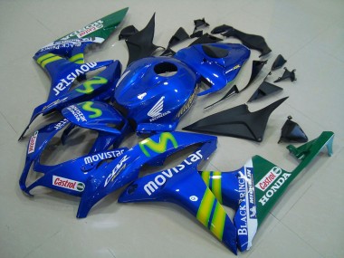 2007-2008 Blue Green MoviStar Castrol Honda CBR600RR Motorcycle Fairing Canada