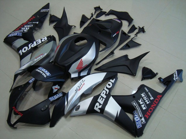 2007-2008 Matte Black Silver Repsol Honda CBR600RR Motorcycle Fairings Canada