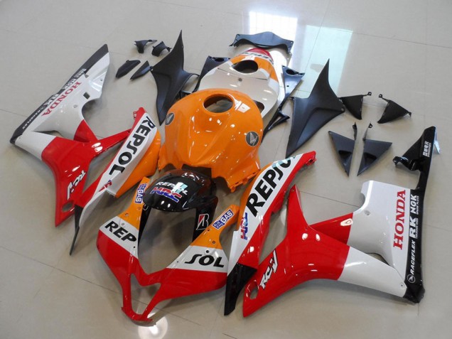 2007-2008 Orange White Red Glossy Black Repsol Honda CBR600RR Motorcycle Fairing Kits Canada