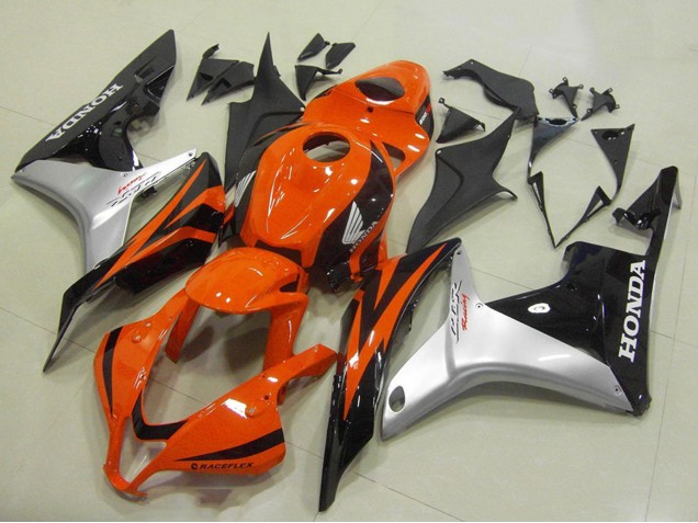 2007-2008 Silver Orange Glossy Black Honda CBR600RR Motorcycle Fairing Canada