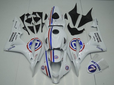 2007-2008 White Red Blue R Honda CBR600RR Motorcycle Fairings Canada