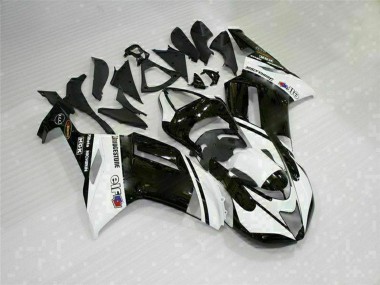 2007-2008 Black White Kawasaki ZX6R Motorcycle Fairings Canada