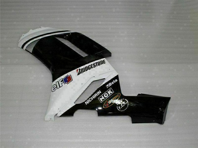 2007-2008 Black White Kawasaki ZX6R Motorcycle Fairings Canada
