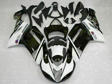 2007-2008 Black White Kawasaki ZX6R Motorcycle Fairings Canada