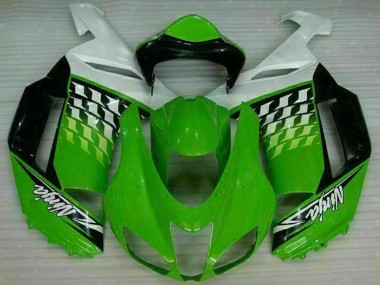 2007-2008 Green White Ninja Kawasaki ZX6R Motorcycle Fairings Canada