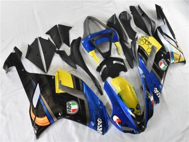 2007-2008 Blue Shark Kawasaki ZX6R Motorcycle Fairings Canada