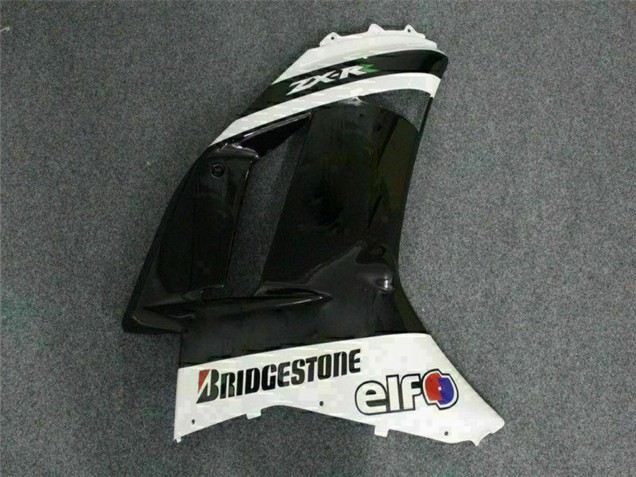 2007-2008 Black White Elf Kawasaki ZX6R Motorcycle Fairings Canada