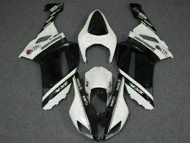 2007-2008 Black White Elf Kawasaki ZX6R Motorcycle Fairings Canada