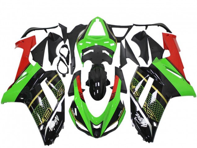 2007-2008 Green Black Kawasaki ZX6R Motorcycle Fairing Canada