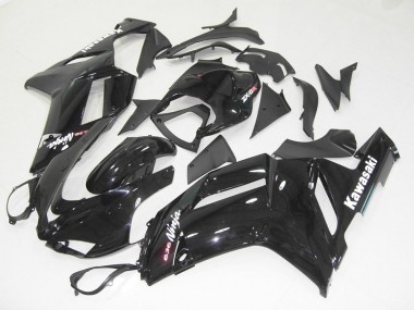 2007-2008 Glossy Black Kawasaki ZX6R Motorcycle Fairings Canada