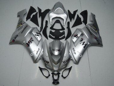 2007-2008 Silver West Kawasaki ZX6R Motorcycle Fairings Canada