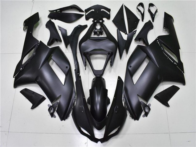 2007-2008 Matte Black Kawasaki ZX6R Motorcycle Fairings Canada