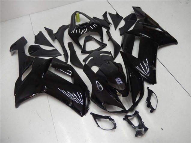 2007-2008 Glossy Black Kawasaki ZX6R Abs Motorcycle Fairing Canada